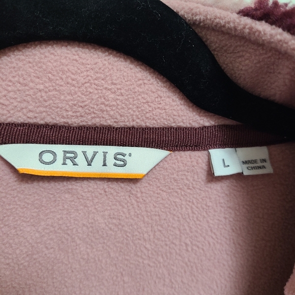 Orvis Sherpa Snow River 1/4‎ Zip Pullover sherpa Sangria Pink Size Large - Picture 3 of 12